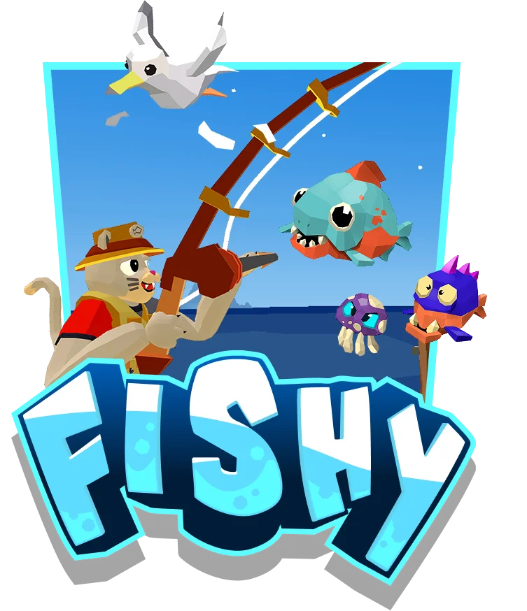 Player reeling in a catch in the VR fishing game FISHY
